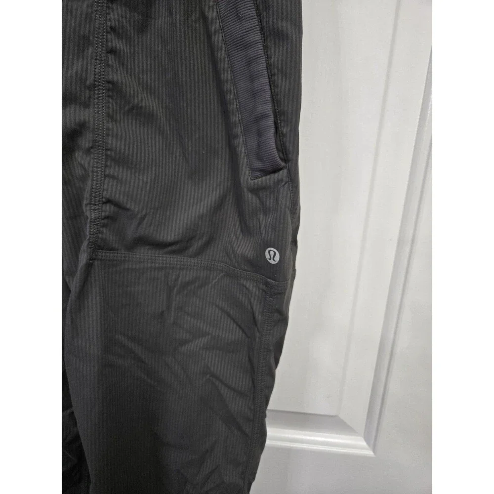 Lululemon Street To Studio Pants Size 2 Grey Pinstripe Jogger LW5SENOR
